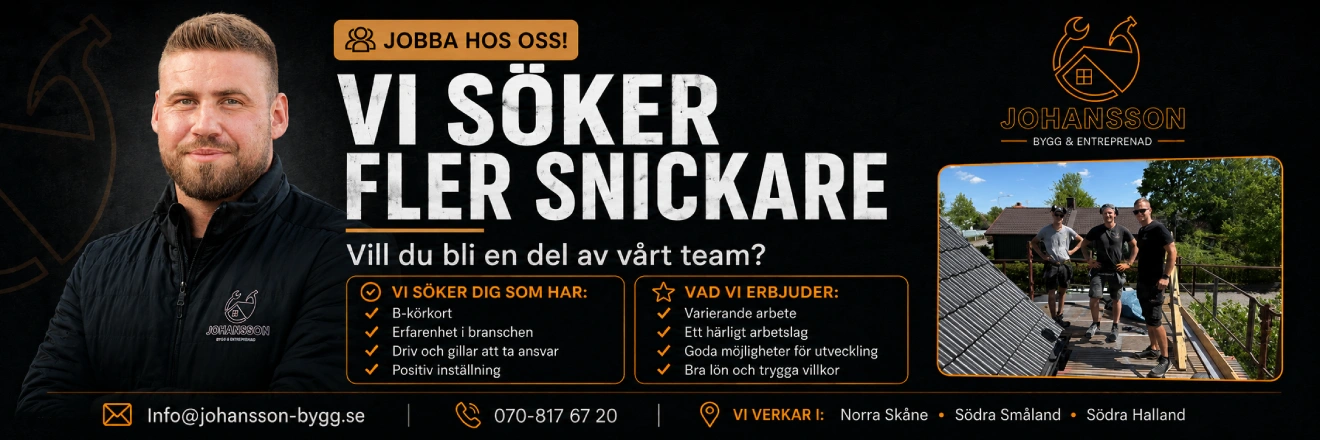 Bannner Jobbannons - Snickare sökes