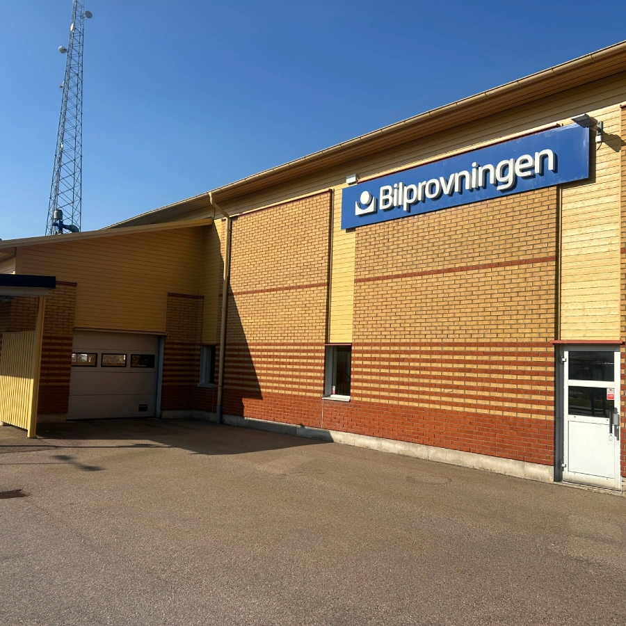 Gavelsidan på Bilprovningen i Markaryd