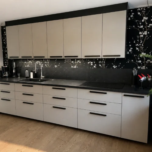 Kök med köksbänk byggt villa i Ljungby