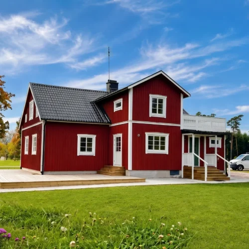 Nytt tak på rött hus